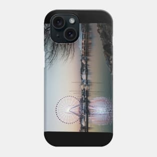 Sunset by the ocean city in USA photography design carousel Phone Case