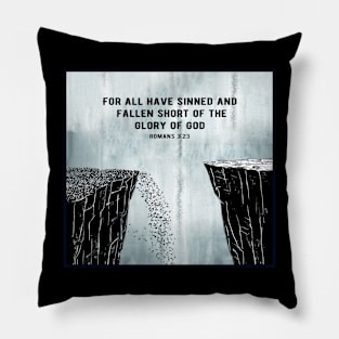 Romans 3:23 Cliff Imagery T-Shirt Pillow