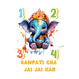 Ganesh Art work ,  Lord Ganesh, Indian Festival T-Shirt