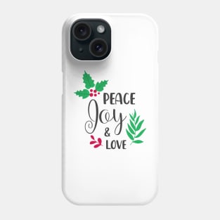 Christmas badges with lovely hand drawn elements and quotes Phone Case