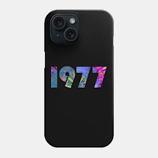 1977 Birthday Tie Dye Vintage Text Phone Case