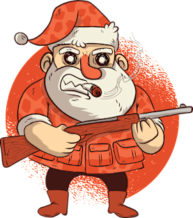 Hunting Santa Magnet