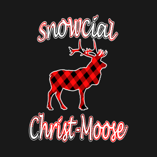 Snowcial Christmoose Funny Quarantine Pun T-Shirt