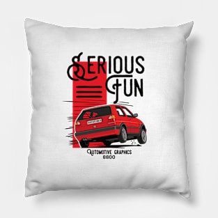 Serious Fun Red Version Pillow