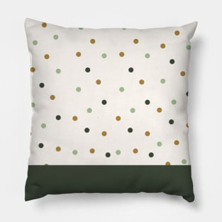 green Minimal dots pattern Pillow