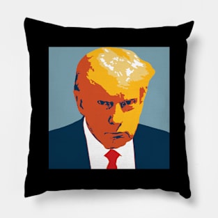 DONALD TRUMP POP ART MUG SHOT Pillow