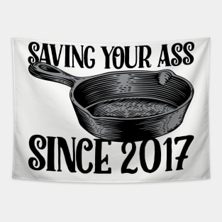 Frying Pan - Saving your ass since 2017 Tapestry