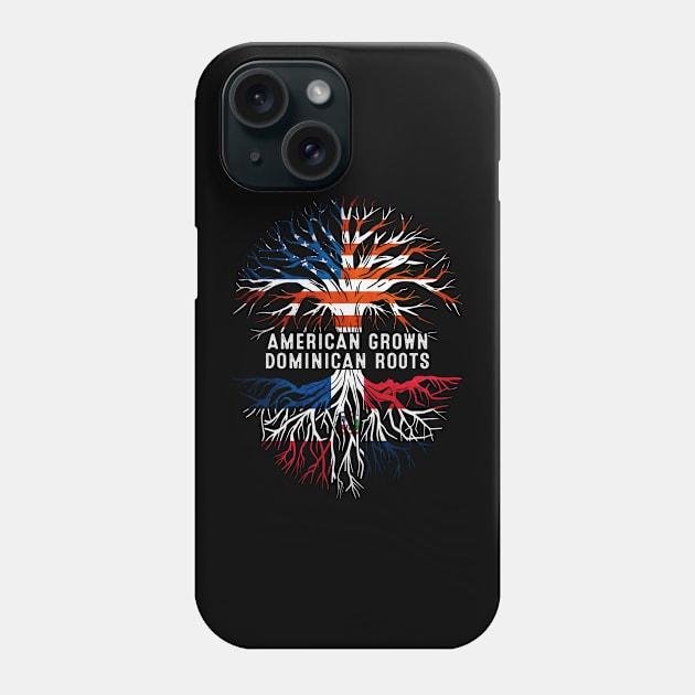 American Grown Dominican Roots Tree Dominican Republic Flag Usa Phone Case by Henry jonh