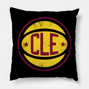 Cleveland Retro Ball - Black Pillow