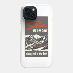 Stowe Vermont Vintage Ski Poster Phone Case