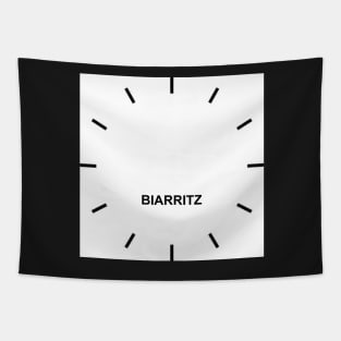 BIARRITZ Time Zone Wall clock Tapestry