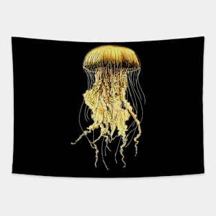 Jelly Fish, Retro Cool Colors Tapestry