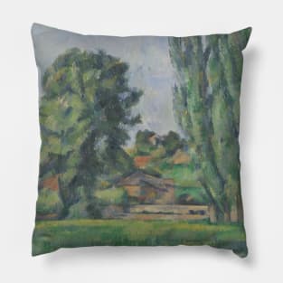 Landscape with Poplars by Paul Cezanne Pillow