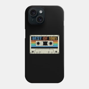 Best Of 1981 43rd Birthday Gifts Cassette Tape Vintage Phone Case