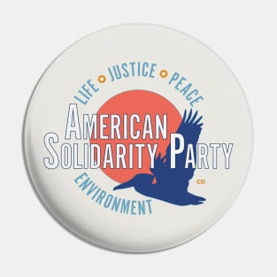 American Solidarity Party Logo with Party Platform Principles Pin