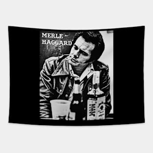 merle haggard art Tapestry