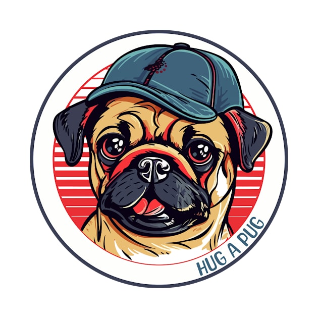 Hug a Pug, dogs, pets, and pug lovers by Urbana Fly