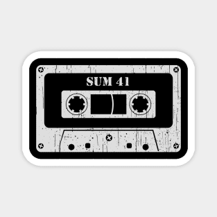 Sum 41 - Vintage Cassette White Magnet