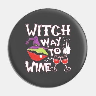 Halloween Drinking Out Witch Pin