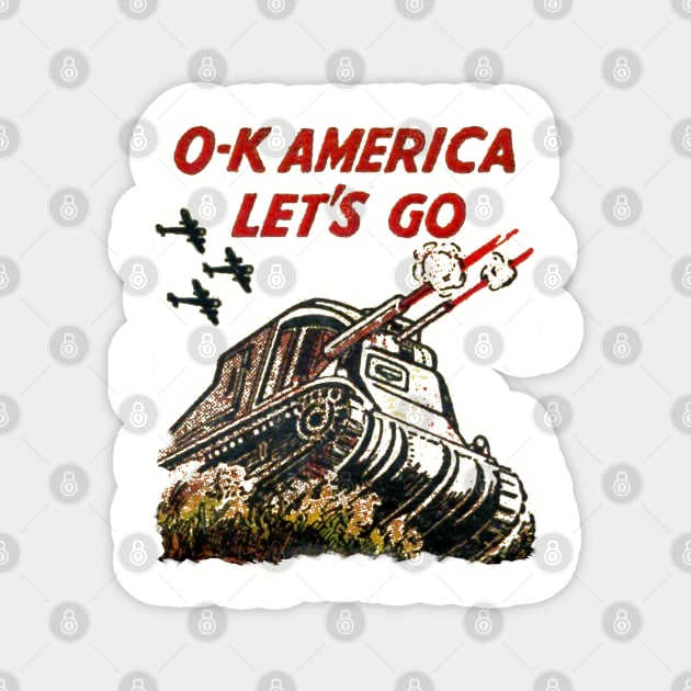 Lets Go America Magnet by retrorockit