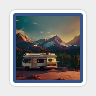 Van Life Camper RV Outdoors in Nature Magnet