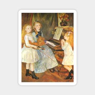 Daughters of Catulle Mendes by Pierre Renoir Magnet