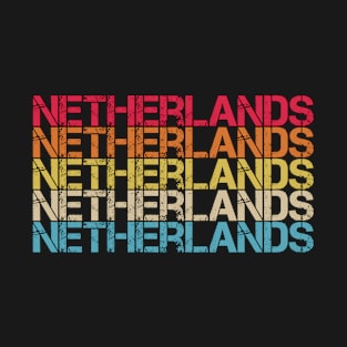 Netherlands Retro Vintage Distressed Country Souvenir Gift T-Shirt