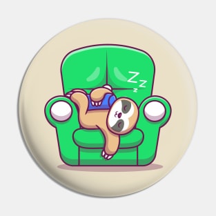 Cute Sloth Sleeping On Couch Pin