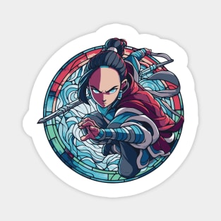 katara water tribe in battle position Magnet