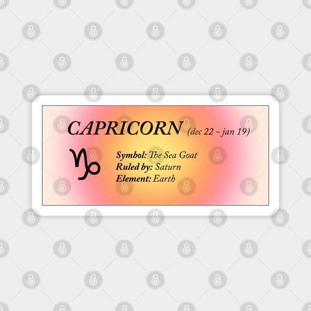 Capricorn Magnet by kassiopeiia