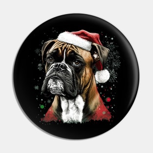 Boxer christmas Pin