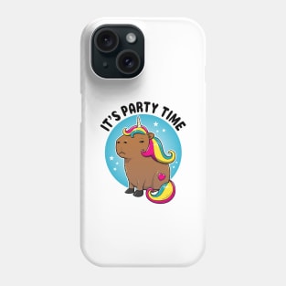 It's party time Capybara Unicorn Phone Case