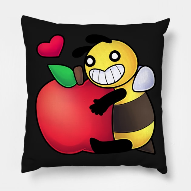 Apple Bee Pillow by Bluddshed