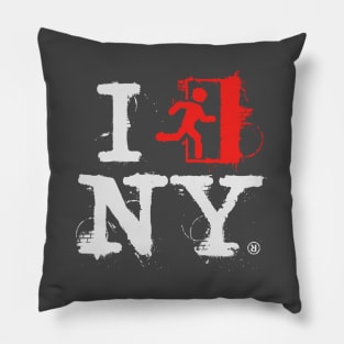 I Left NY - white/red Pillow