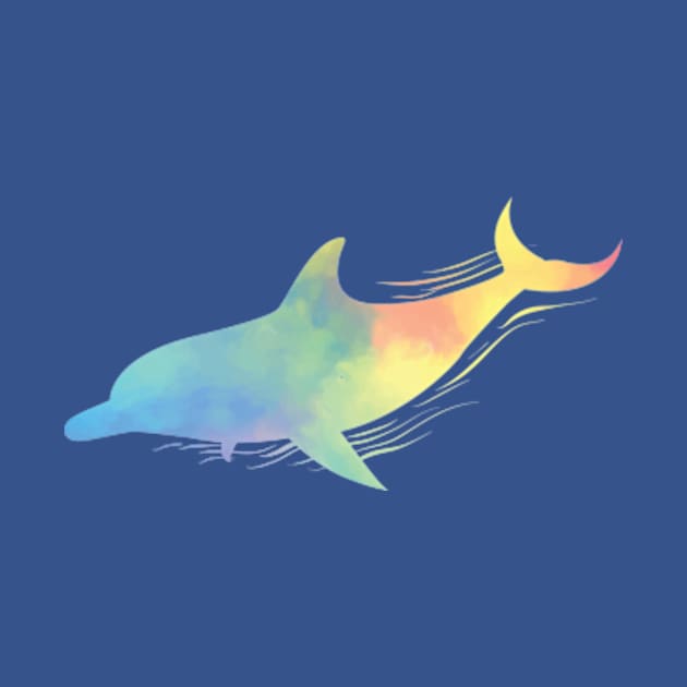 Dolphin In Rainbow Colors by Hariolf´s Mega Store