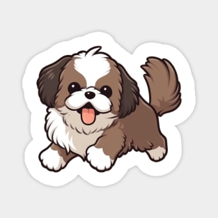 Cute Shih Tzu Running Magnet