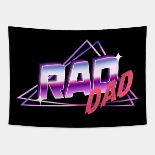 Rad Dad Retro Vintage 80's Synthwave Tapestry