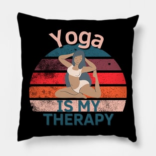 Yoga Is My Therapy Pillow