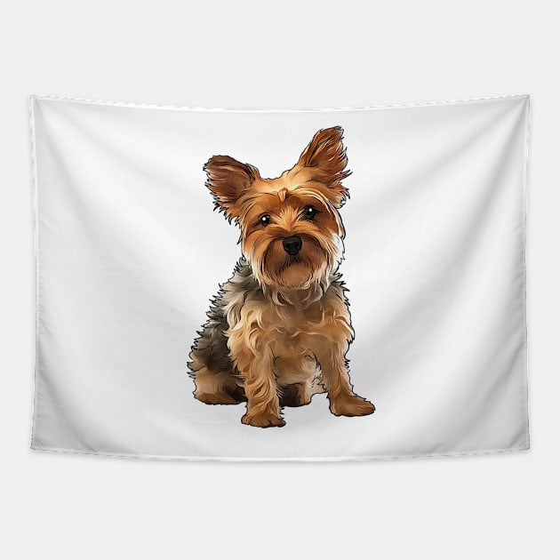 Yorkshire Terrier Dog Yorkie Tapestry by whyitsme