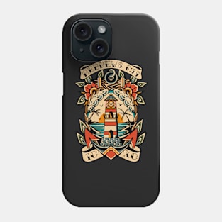 Anchor Lighthouse American Traditional Tattoo Flash Phone Case