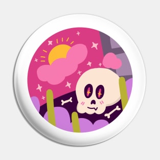 Cute halloween spooky graveyard design Pin