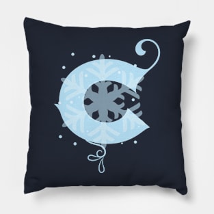 Winter Letter C Pillow