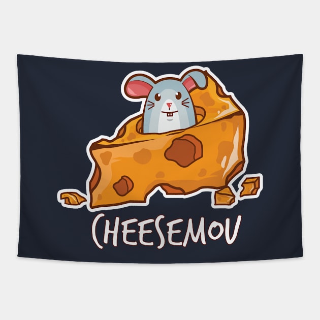 Cheese Mouse Tapestry by muhamadnavy