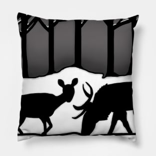 Snow Deer Pillow