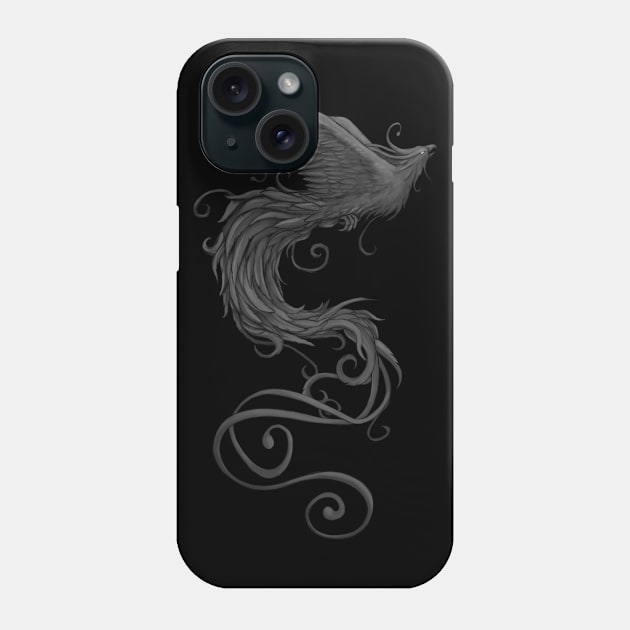 Phoenix design 2 B&W Phone Case by chriskar