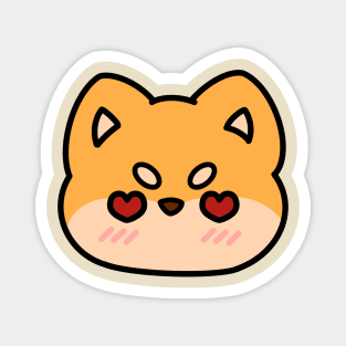 In Love Shiba Face Magnet