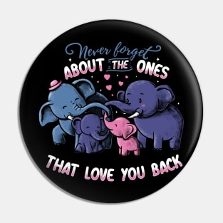 Never forget about the ones that love you back Pin