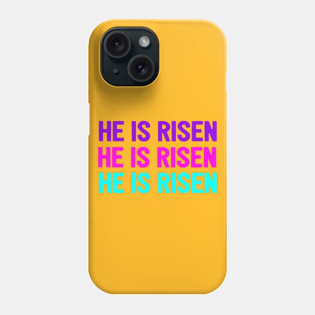 He Is Risen Cool Inspirational Easter Christian Phone Case by Happy - Design