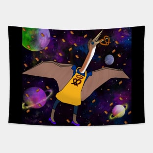 Ultra Pretzel Wizard Auntie Space Birb In Heelz Deluxe Dino Tapestry