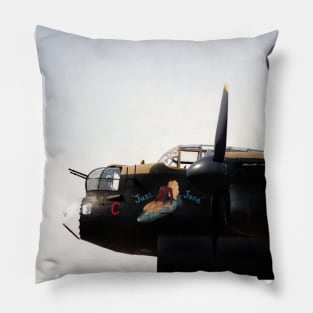 Lancaster Bomber 'Just Jane' parked at the former RAF East Kirkby in England. Pillow